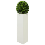 Vidaxx plantekasse trekant 30x26x75 cm stål hvid