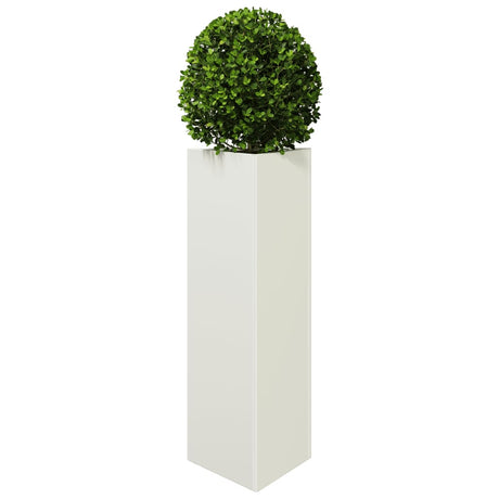 Vidaxx plantekasse trekant 30x26x75 cm stål hvid