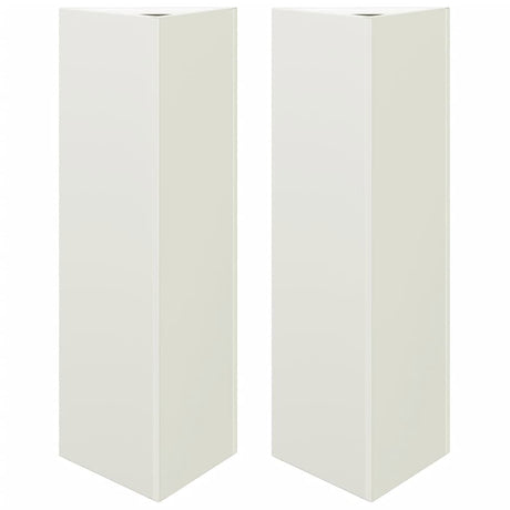 Vidaxx plantekasser 2 stk trekant 30x26x75 cm stål hvid
