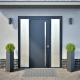 Vidaxx plantekasser 2 stk trekant 30x26x75 cm stål antracit