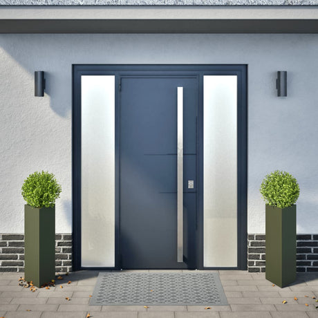 Vidaxx plantekasser 2 stk trekant 30x26x75 cm stål olivengrøn