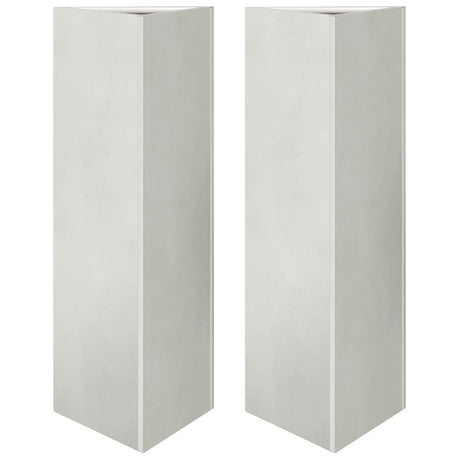 Vidaxx plantekasser 2 stk trekant 30x26x75 cm rustfrit stål