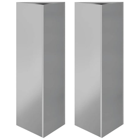 Vidaxx plantekasser 2 stk trekant 30x26x75 cm galvaniseret stål