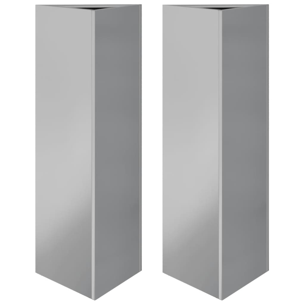 Vidaxx plantekasser 2 stk trekant 30x26x75 cm galvaniseret stål