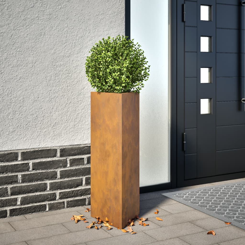 Vidaxx plantekasser 2 stk trekantede 30x26x75 cm vejrbestandigt stål