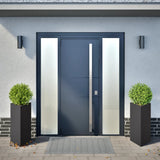 Vidaxx plantekasser 2 stk trekant 40x34,5x70 cm stål sort