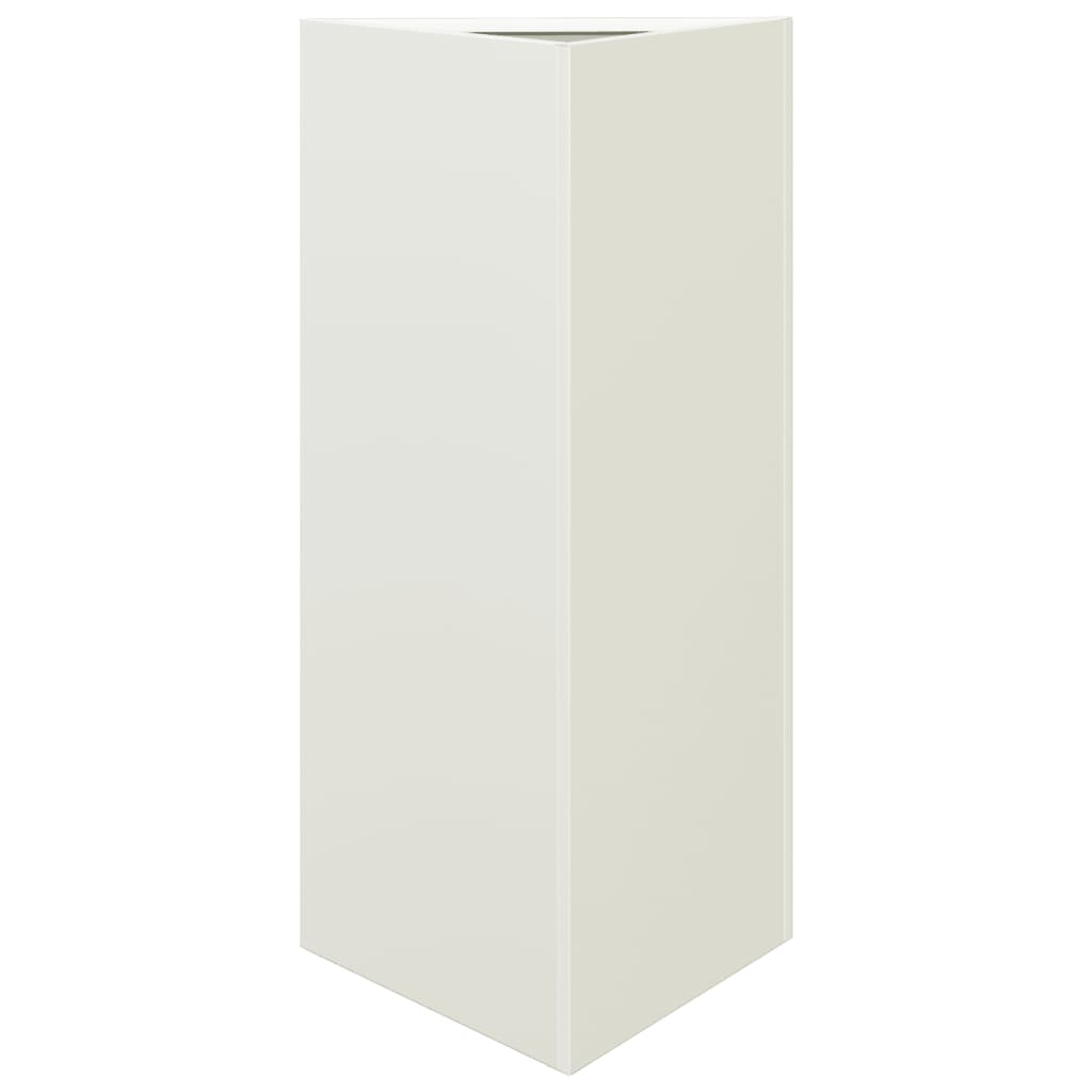 Vidaxx plantekasse trekant 40x34,5x70 cm stål hvid