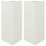 Vidaxx plantekasser 2 stk trekant 40x34,5x70 cm stål hvid