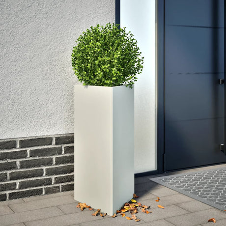 Vidaxx plantekasser 2 stk trekant 40x34,5x70 cm stål hvid