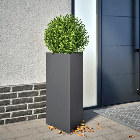 Vidaxx plantekasser 2 stk trekant 40x34,5x70 cm stål antracit