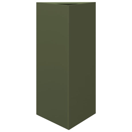 Vidaxx plantekasse trekant 40x34,5x70 cm stål olivengrøn