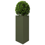 Vidaxx plantekasse trekant 40x34,5x70 cm stål olivengrøn