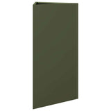 Vidaxx plantekasse trekant 40x34,5x70 cm stål olivengrøn