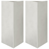 Vidaxx plantekasser 2 stk trekant 40x40x75 cm rustfrit stål