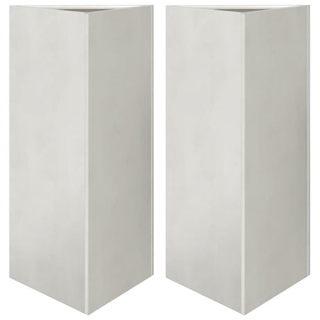 Vidaxx plantekasser 2 stk trekant 40x40x75 cm rustfrit stål