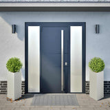 Vidaxx plantekasser 2 stk trekant 40x40x75 cm rustfrit stål