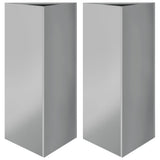 Vidaxx plantekasser 2 stk trekant 40x40x75 cm galvaniseret stål