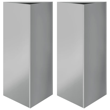 Vidaxx plantekasser 2 stk trekant 40x40x75 cm galvaniseret stål