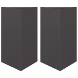 Vidaxx plantekasser 2 stk trekant 50x43x75 cm stål sort