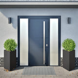 Vidaxx plantekasser 2 stk trekant 50x43x75 cm stål sort