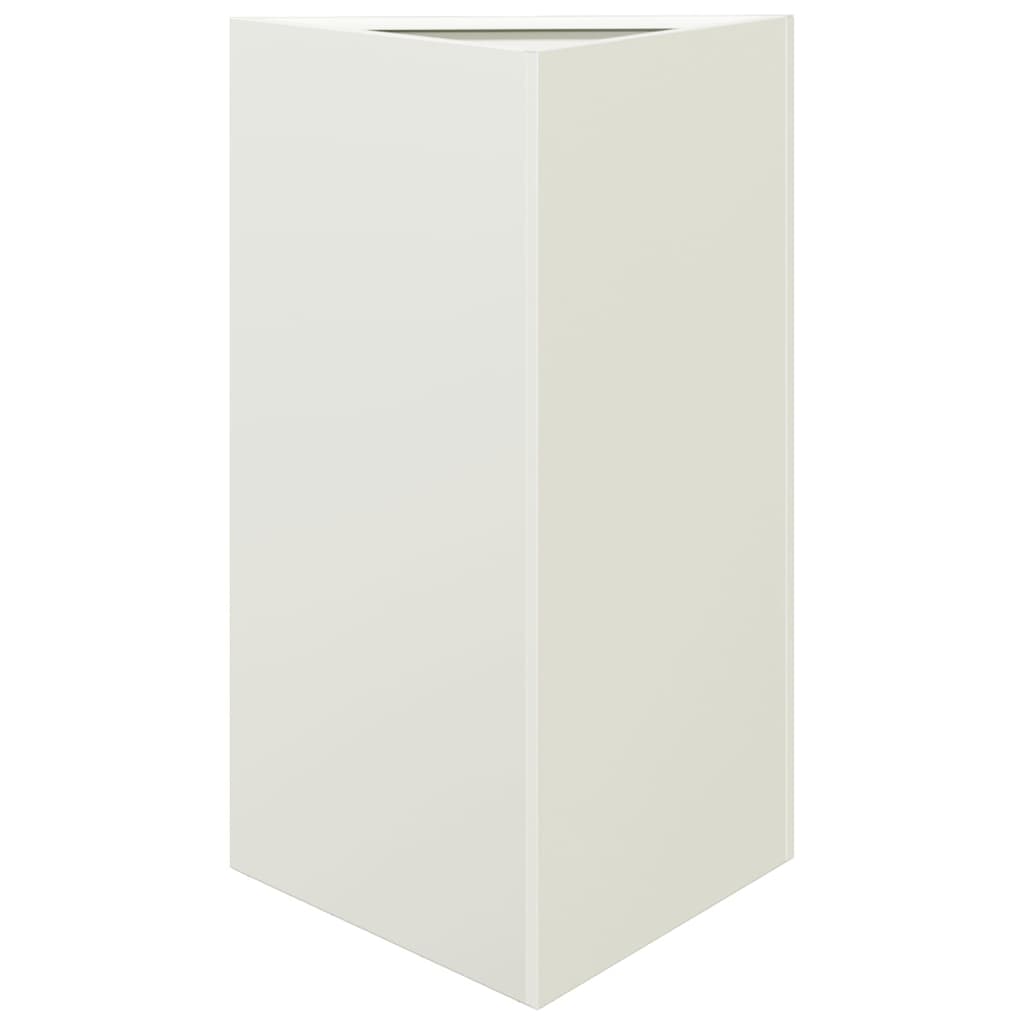 Vidaxx plantekasse trekant 50x43x75 cm stål hvid