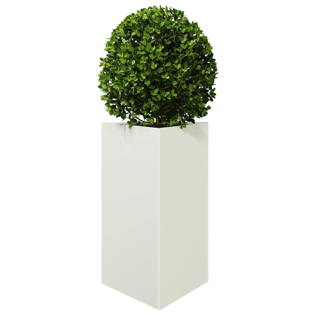 Vidaxx plantekasse trekant 50x43x75 cm stål hvid