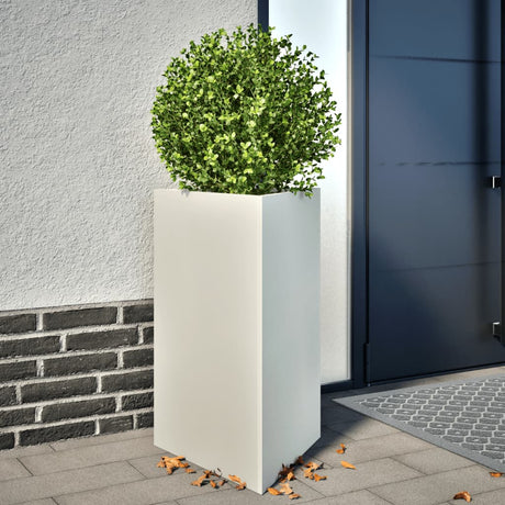 Vidaxx plantekasser 2 stk trekant 50x43x75 cm stål hvid