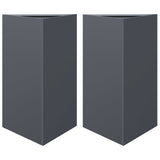 Vidaxx plantekasser 2 stk trekant 50x43x75 cm stål antracit