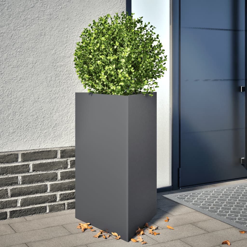Vidaxx plantekasser 2 stk trekant 50x43x75 cm stål antracit