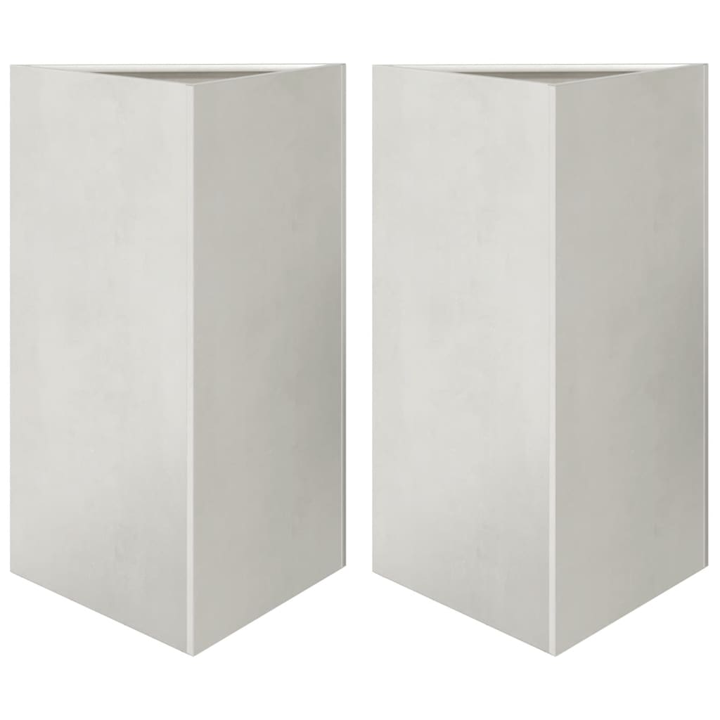 Vidaxx plantekasser 2 stk trekant 50x43x75 cm rustfrit stål