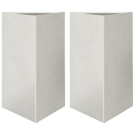Vidaxx plantekasser 2 stk trekant 50x43x75 cm rustfrit stål
