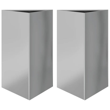 Vidaxx plantekasser 2 stk trekant 50x43x75 cm galvaniseret stål