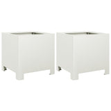 Vidaxx plantekasser 2 stk 30x30x30 cm stål hvid