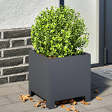 Vidaxx plantekasser 2 stk 30x30x30 cm stål antracit