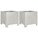 Vidaxx plantekasser 2 stk 30x30x30 cm rustfrit stål