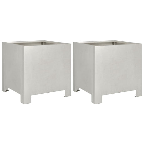 Vidaxx plantekasser 2 stk 30x30x30 cm rustfrit stål