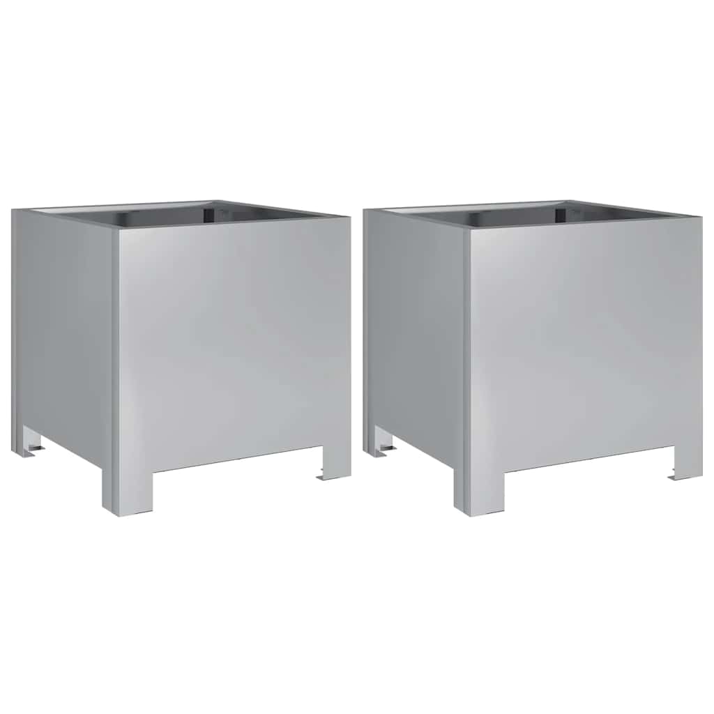 Vidaxx plantekasser 2 stk 30x30x30 cm galvaniseret stål