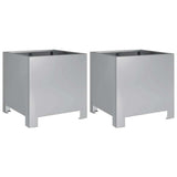 Vidaxx plantekasser 2 stk 30x30x30 cm galvaniseret stål