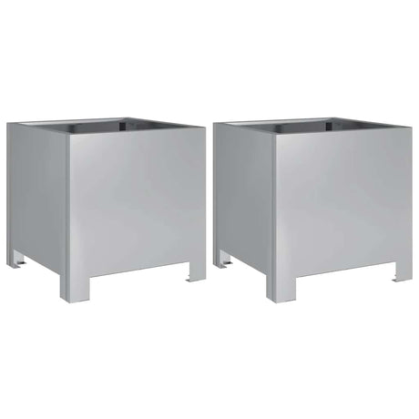 Vidaxx plantekasser 2 stk 30x30x30 cm galvaniseret stål