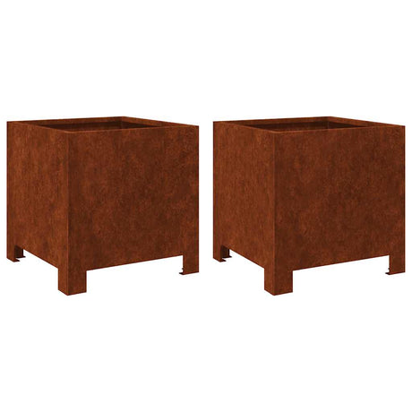 Vidaxx plantekasser 2 stk 30x30x30 cm vejrbestandigt stål