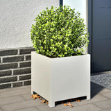 Vidaxx plantekasse 40x40x40 cm stål hvid