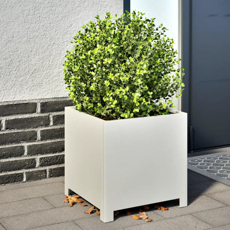 Vidaxx plantekasser 2 stk 40x40x40 cm stål hvid