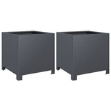 Vidaxx plantekasser 2 stk 40x40x40 cm stål antracit