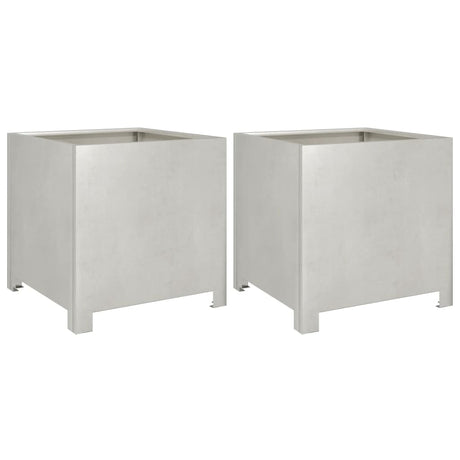 Vidaxx plantekasser 2 stk 40x40x40 cm rustfrit stål
