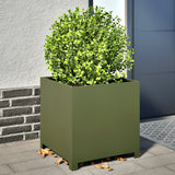 Vidaxx plantekasse 50x50x50 cm stål olivengrøn
