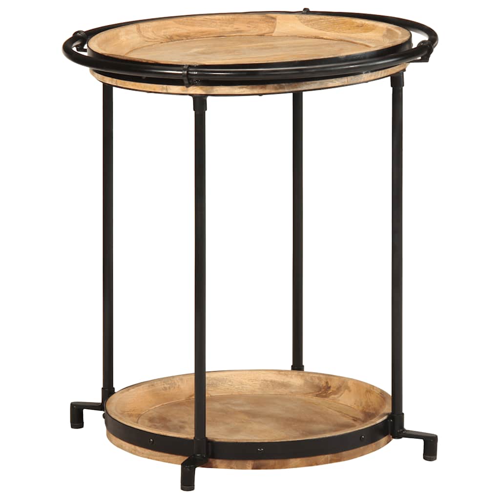 Vidaxl bijzettafel ø55x60 cm massief mangohout