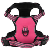 VidaXL hundesele med reflekterende striber justerbare s pink