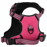 VidaXL hundesele med reflekterende striber justerbare s pink
