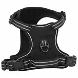 VidaXL hundesele med reflekterende striber justerbar l sort