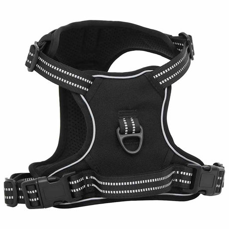 Vidaxl hundesele med reflekterende striber justerbar xl sort